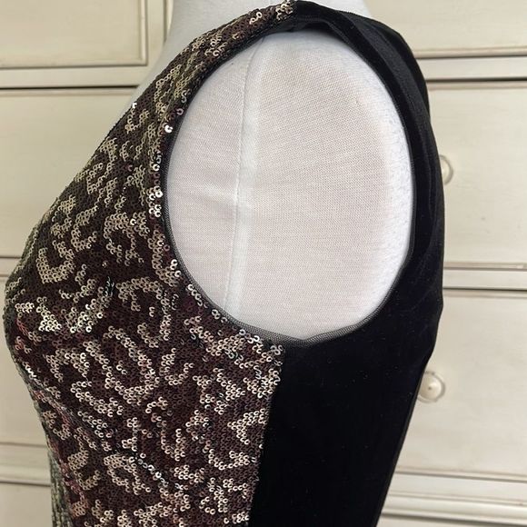White House Black Market Leopard Sequin Dress size 2 - Picture 5 of 9